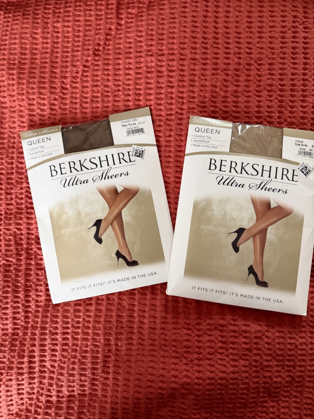 Berkshire Ultra Sheers Hosiery Packets in Coral and Taupe